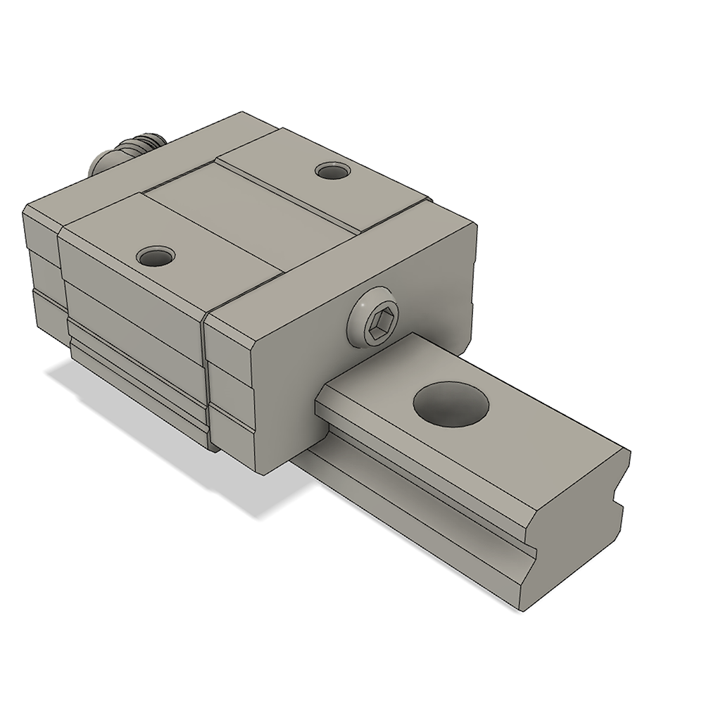 LSD15HS2X1240S20CH-M4 AIRTAC LOW PROFILE RAIL ASSEMBLY<br>LSD 15MM, SQUARE MOUNT, SHORT BODY, RAIL L = 1240MM, MEDIUM PRELOAD, HIGH ACCURACY, QTY: 2 BLOCKS