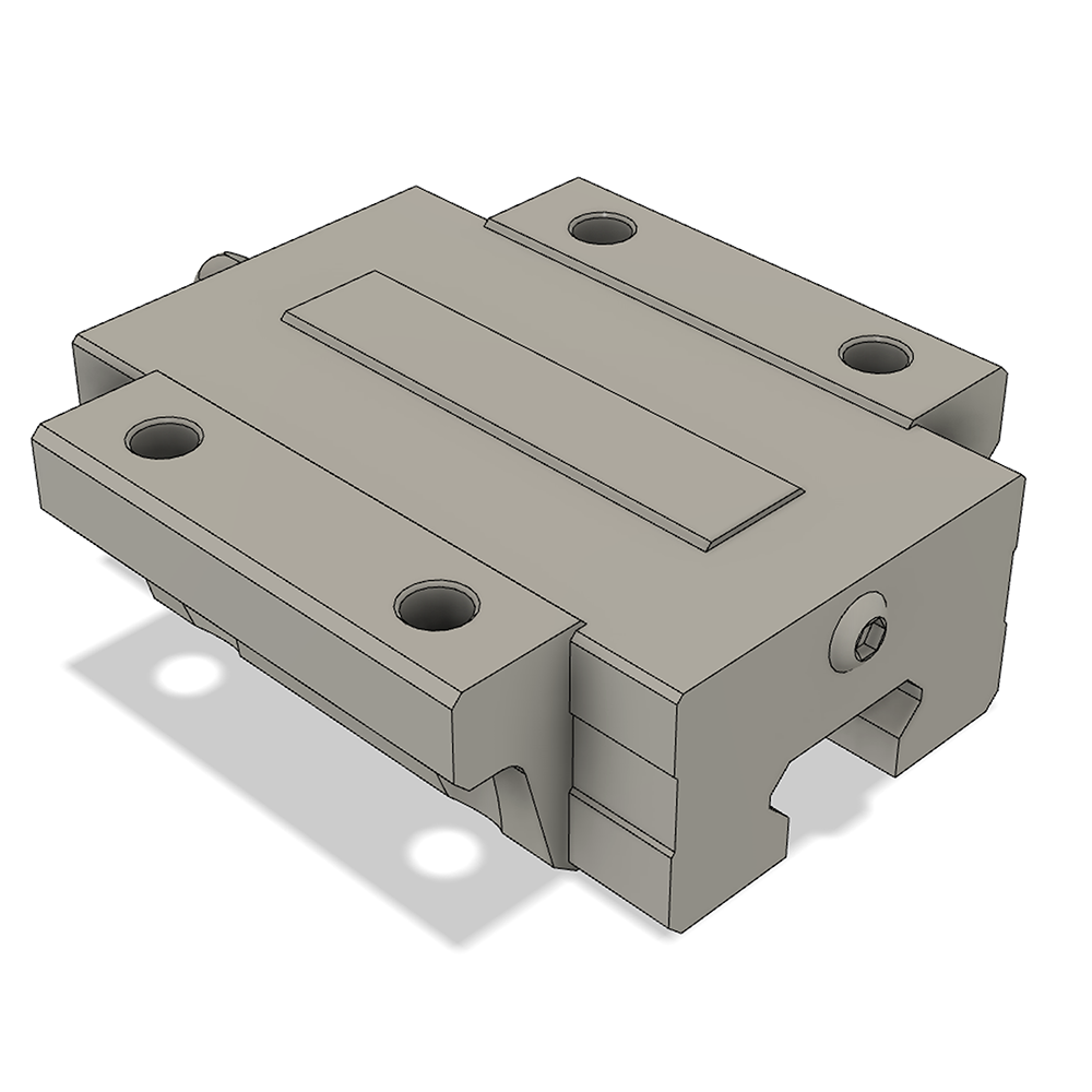 LSD15BK-F2N-N-D-M4 AIRTAC LOW PROFILE RAIL BEARING<br>LSD 15MM SERIES, NORMAL ACCURACY WITH NO PRELOAD (D) STANDARD, BOTTOM MOUNTING FLANGE - NORMAL BODY