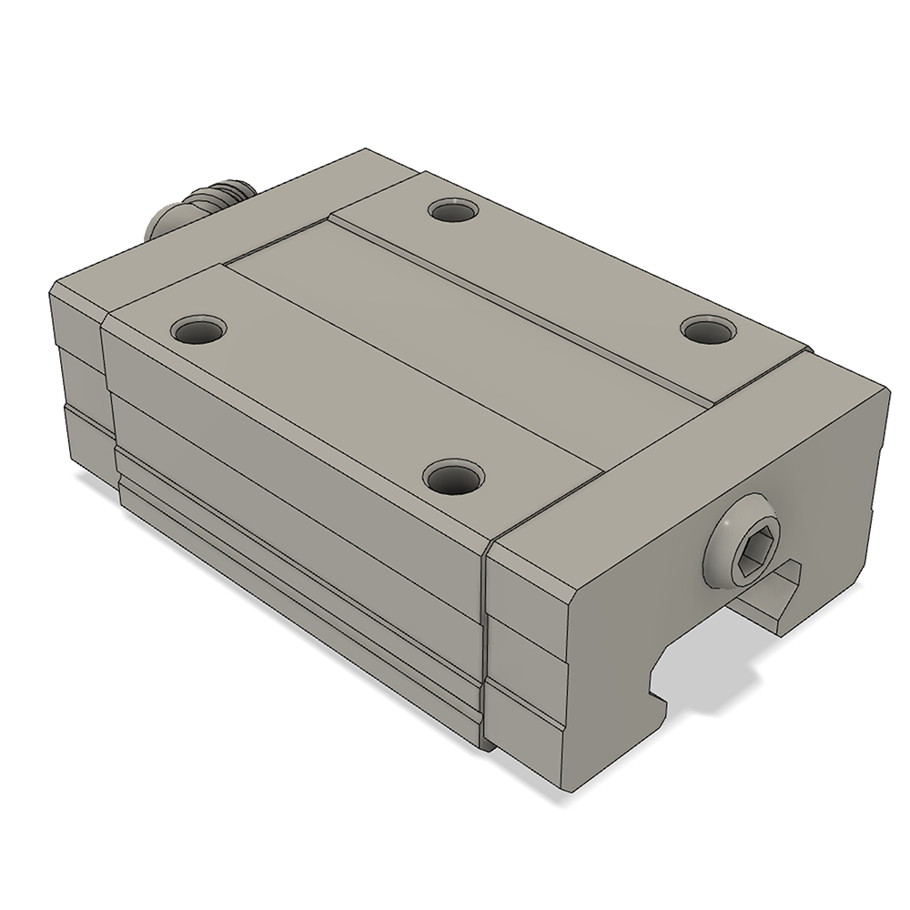 LSD20BK-HN-N-D-M6 AIRTAC LOW PROFILE RAIL BEARING<br>LSD 20MM SERIES, NORMAL ACCURACY WITH NO PRELOAD (D) STANDARD, SQUARE MOUNT - NORMAL BODY