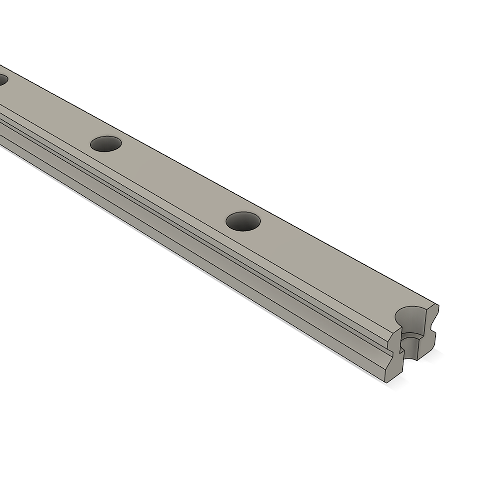 LSH25RLX2440-S20-N-D AIRTAC LSH 25MM SERIES RAIL<br>NORMAL ACCURACY, 20MM END TO FIRST HOLE, CUT TO LENGTH OF 2440MM