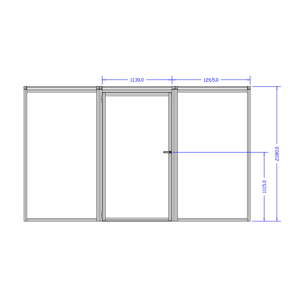 M-10352-ALG-12X12-0 INDUSTRIAL ENCLOSURE, ACM LIGHT GRAY PANELS, 12'X12'