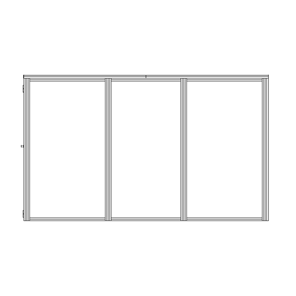 M-10352-ALG-12X12-0 INDUSTRIAL ENCLOSURE, ACM LIGHT GRAY PANELS, 12'X12'