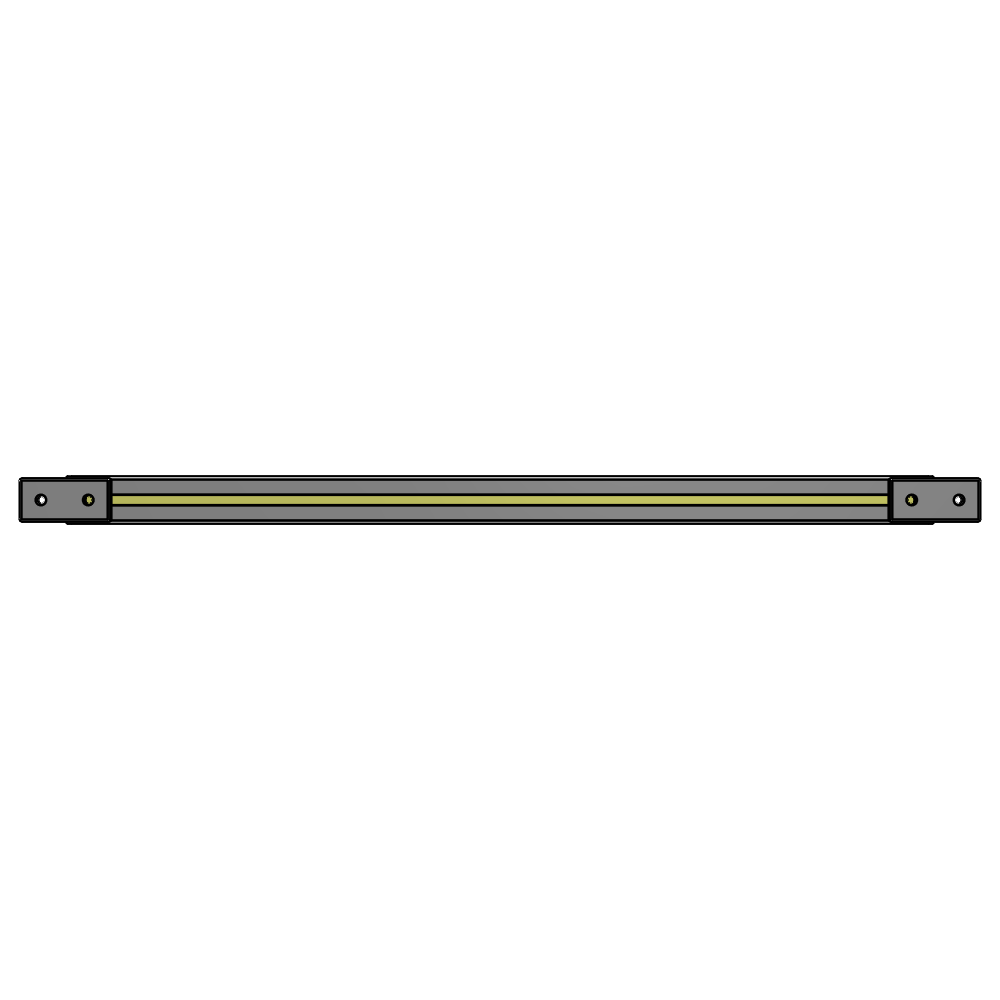 L1-0828-YTA 828MM LONG HALF STRAP, MOUNTS HORIZONTAL ON 1800MM WIDE DOUBLE WALL SECTIONS