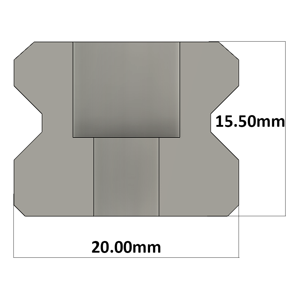 LSD20RLX280-S20-H-D AIRTAC LOW PROFILE RAIL<br>LSD 20MM SERIES, HIGH ACCURACY, 20MM END TO FIRST HOLE, CUT TO LENGTH OF 280MM