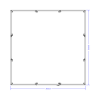 M-10351-P-12X12-0 ROBOTIC PERIMETER INDUSTRIAL GUARDING PREMADE CELL, 1/4" CLEAR POLYCARBONATE, 12'X12'
