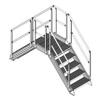 STAIRS &amp; CROSSOVER - 45-DEG STAIRS X 1040 PLATFORM X 735 WIDE X 965 CLEARANCE