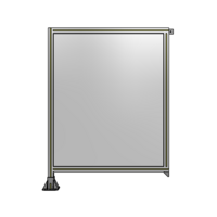SINGLE PANEL-LEG ON LEFT WITH TIE PLATES AND ANGLE 1400MM X 1050MM  1/4&quot; POLYCARBONATE, ASSEMBLED