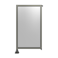 SINGLE PANEL-LEG ON LEFT WITH TIE PLATES AND ANGLE 1700MM X 900MM  1/4&quot; POLYCARBONATE, ASSEMBLED