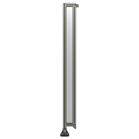 SINGLE PANEL-LEG ON LEFT WITH TIE PLATES AND ANGLE 2135MM X 200MM  1/4&quot; POLYCARBONATE, ASSEMBLED