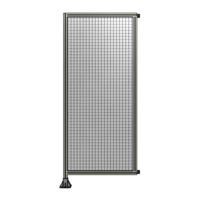 SINGLE PANEL-LEG ON LEFT WITH HINGES 2135MM X 900MM  1&quot; MESH, FULLY ASSEMBLED