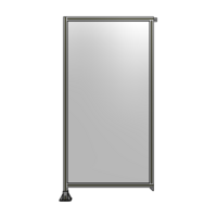 SINGLE PANEL-LEG ON LEFT WITH TIE PLATES AND ANGLE 2135MM X 1050MM  1/4&quot; POLYCARBONATE, ASSEMBLED