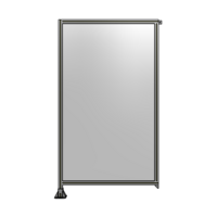 SINGLE PANEL-LEG ON LEFT WITH TIE PLATES AND ANGLE 2135MM X 1200MM  1/4&quot; POLYCARBONATE, ASSEMBLED