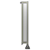 SINGLE PANEL-LEG ON RIGHT WITH TIE PLATES AND ANGLE 1400MM X 200MM  1/4&quot; POLYCARBONATE, AS A KIT