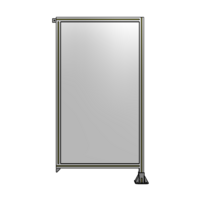 SINGLE PANEL-LEG ON RIGHT WITH TIE PLATES AND ANGLE 1700MM X 900MM  1/4&quot; POLYCARBONATE, ASSEMBLED
