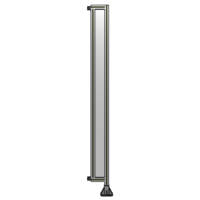 SINGLE PANEL-LEG ON RIGHT WITH HINGES 2135MM X 200MM  1/4&quot; POLYCARBONATE, FULLY ASSEMBLED