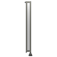 SINGLE PANEL-LEG ON RIGHT WITH TIE PLATES AND ANGLE 2135MM X 200MM  1/4&quot; POLYCARBONATE, ASSEMBLED