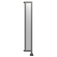 SINGLE PANEL-LEG ON RIGHT WITH HINGES 2135MM X 300MM  1/4&quot; POLYCARBONATE, FULLY ASSEMBLED