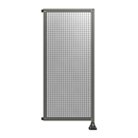 SINGLE PANEL-LEG ON RIGHT WITH HINGES 2135MM X 900MM  1&quot; MESH, FULLY ASSEMBLED