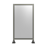SINGLE PANEL-LEG ON  BOTH SIDES  1700MM X 900MM  1/4&quot; POLYCARBONATE, FULLY ASSEMBLED