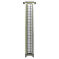 SINGLE PANEL-NO LEGS WITH TIE PLATES AND ANGLE 1400MM X 200MM  1&quot; MESH, FULLY ASSEMBLED