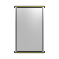 SINGLE PANEL-NO LEGS WITH HINGES 1400MM X 750MM  1/4&quot; POLYCARBONATE, ASSEMBLED