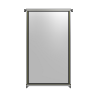 SINGLE PANEL-NO LEGS WITH TIE PLATES AND ANGLE 1700MM X 900MM  1/4&quot; POLYCARBONATE, ASSEMBLED