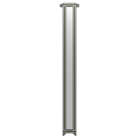 SINGLE PANEL-NO LEGS WITH TIE PLATES AND ANGLE 2135MM X 200MM  1/4&quot; POLYCARBONATE, AS A KIT