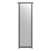 SINGLE PANEL-NO LEGS WITH TIE PLATES AND ANGLE 2135MM X 600MM  1/4&quot; POLYCARBONATE, ASSEMBLED