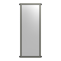 SINGLE PANEL-NO LEGS WITH HINGES 2135MM X 750MM  1/4&quot; POLYCARBONATE, ASSEMBLED