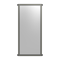 SINGLE PANEL-NO LEGS WITH HINGES 2135MM X 900MM  1/4&quot; POLYCARBONATE, FULLY ASSEMBLED