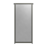 SINGLE PANEL-NO LEGS WITH TIE PLATES AND ANGLE 2135MM X 900MM  1&quot; MESH, FULLY ASSEMBLED
