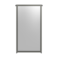 SINGLE PANEL-NO LEGS WITH TIE PLATES AND ANGLE 2135MM X 1050MM  1/4&quot; POLYCARBONATE, ASSEMBLED