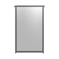 SINGLE PANEL-NO LEGS WITH TIE PLATES AND ANGLE 2135MM X 1200MM  1/4&quot; POLYCARBONATE, ASSEMBLED