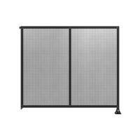 DOUBLE PANEL-LEG ON RIGHT, TIE PLATE AND ANGLE ON LEFT 2135MM X 2400MM  1&quot; MESH, FULLY ASSEMBLED