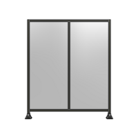DOUBLE PANEL-LEG ON EACH SIDE  2135MM X 1800MM  1/4&quot; POLYCARBONATE, FULLY ASSEMBLED