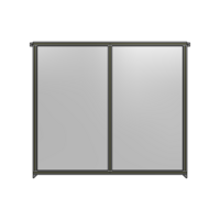 DOUBLE PANEL-NO LEGS, TIE PLATE AND ANGLE CONNECTORS 1700MM X 1800MM  1/4&quot; POLYCARBONATE, AS A KIT