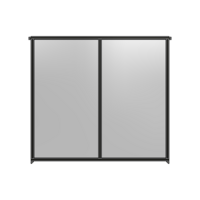 DOUBLE PANEL-NO LEGS, TIE PLATE AND ANGLE CONNECTORS 2135MM X  2200MM  1/4&quot; POLYCARBONATE, AS A KIT