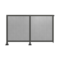 DOUBLE PANEL-LEGS ON LEFT AND CENTER, TIE PLATE ON RIGHT 1400MM X 2200MM  1&quot; MESH, FULLY ASSEMBLED