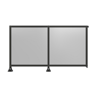 DOUBLE PANEL-LEGS ON LEFT AND CENTER, TIE PLATE ON RIGHT 1400MM X 2400MM  1/4&quot; POLYCARBONATE, AS KIT