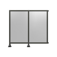 DOUBLE PANEL-LEGS ON LEFT AND CENTER WITH HINGES 1700MM X 1800MM  1/4&quot; POLYCARBONATE, ASSEMBLED