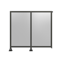 DOUBLE PANEL-LEGS ON LEFT AND CENTER, TIE PLATE ON RIGHT 1700MM X 1800MM  1/4&quot; POLYCARBONATE, AS KIT
