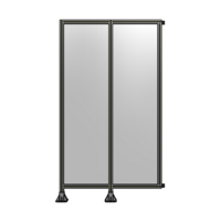 DOUBLE PANEL-LEGS ON LEFT AND CENTER WITH HINGES 2135MM X 1200MM  1/4&quot; POLYCARBONATE, ASSEMBLED