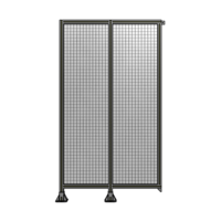 DOUBLE PANEL-LEGS ON LEFT AND CENTER, TIE PLATE ON RIGHT 2135MM X 1200MM  1&quot; MESH, FULLY ASSEMBLED