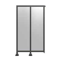 DOUBLE PANEL-LEGS ON LEFT AND CENTER, TIE PLATE ON RIGHT 2135MM X 1200MM  1/4&quot; POLYCARBONATE, AS KIT