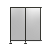 DOUBLE PANEL-LEGS ON LEFT AND CENTER WITH HINGES 2135MM X 1800MM  1/4&quot; POLYCARBONATE, ASSEMBLED