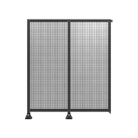 DOUBLE PANEL-LEGS ON LEFT AND CENTER, TIE PLATE ON RIGHT 2135MM X 1800MM  1&quot; MESH, FULLY ASSEMBLED