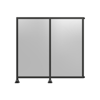 DOUBLE PANEL-LEGS ON LEFT AND CENTER WITH HINGES 2135MM X  2200MM  1/4&quot; POLYCARBONATE, ASSEMBLED