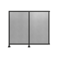 DOUBLE PANEL-LEGS ON LEFT AND CENTER WITH HINGES 2135MM X 2400MM  1&quot; MESH, FULLY ASSEMBLED