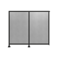 DOUBLE PANEL-LEGS ON LEFT AND CENTER, TIE PLATE ON RIGHT 2135MM X 2400MM  1&quot; MESH, FULLY ASSEMBLED