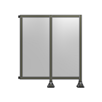 DOUBLE PANEL-LEGS ON RIGHT AND CENTER WITH HINGES 1400MM X 1200MM  1/4&quot; POLYCARBONATE, AS A KIT